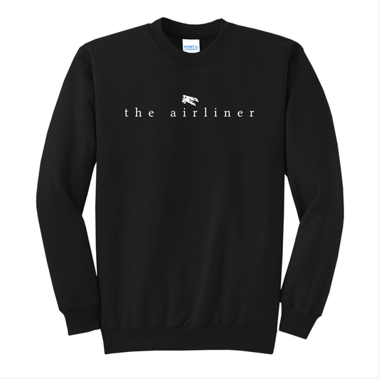Airliner Black Crewneck Sweatshirt